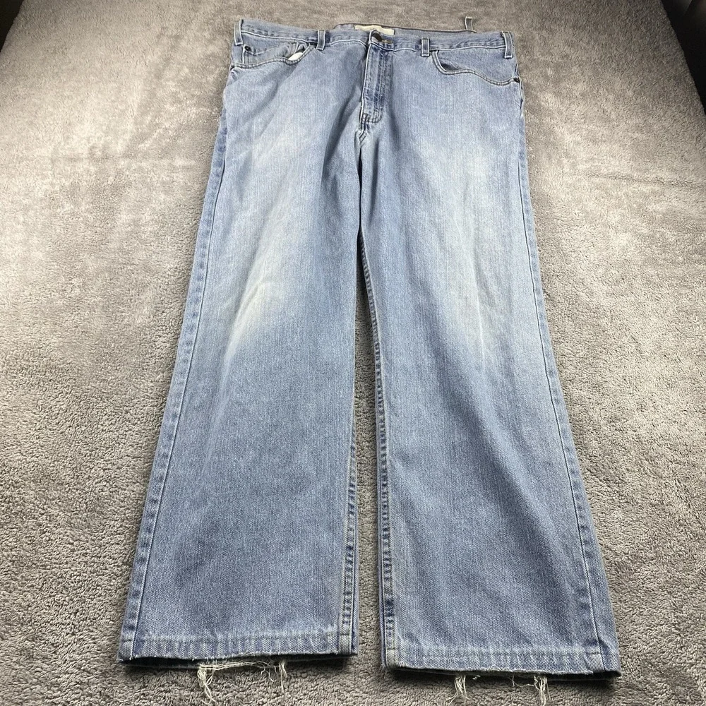 Levis Strauss‎ Signature Loose Straight Mens 38x29 Blue Light Wash High Rise
